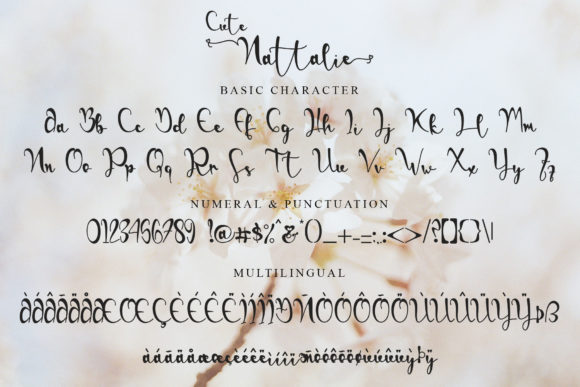 Cute Nattalie Font PNG with transparent background - Preview 6