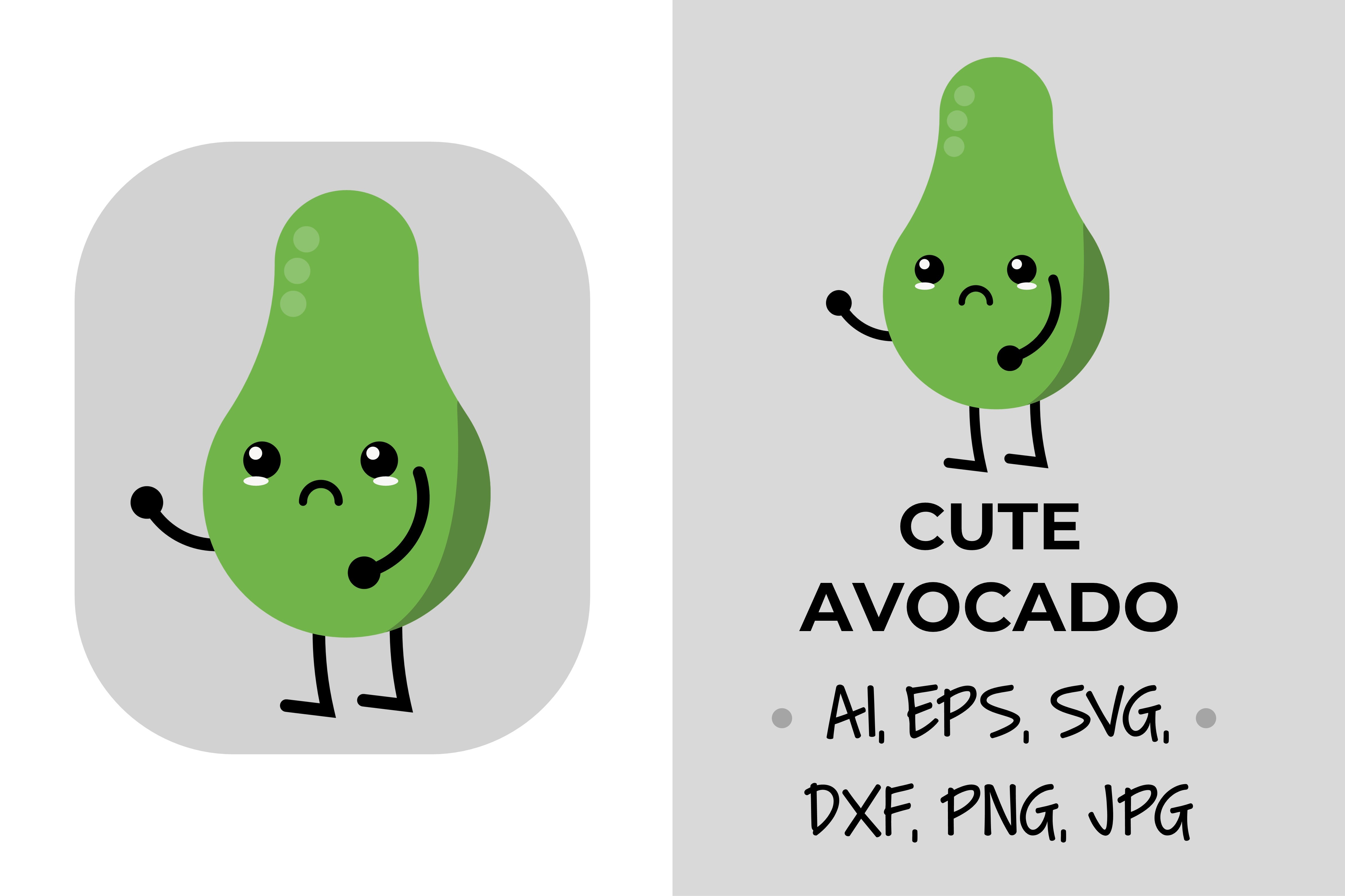 Kawaii Cute Fruit - Avocado Graphic by bhagawantastudio · Creative Fabrica