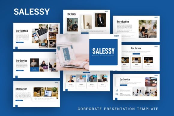 Preview of Presentation Template - Salessy marketing presentation template