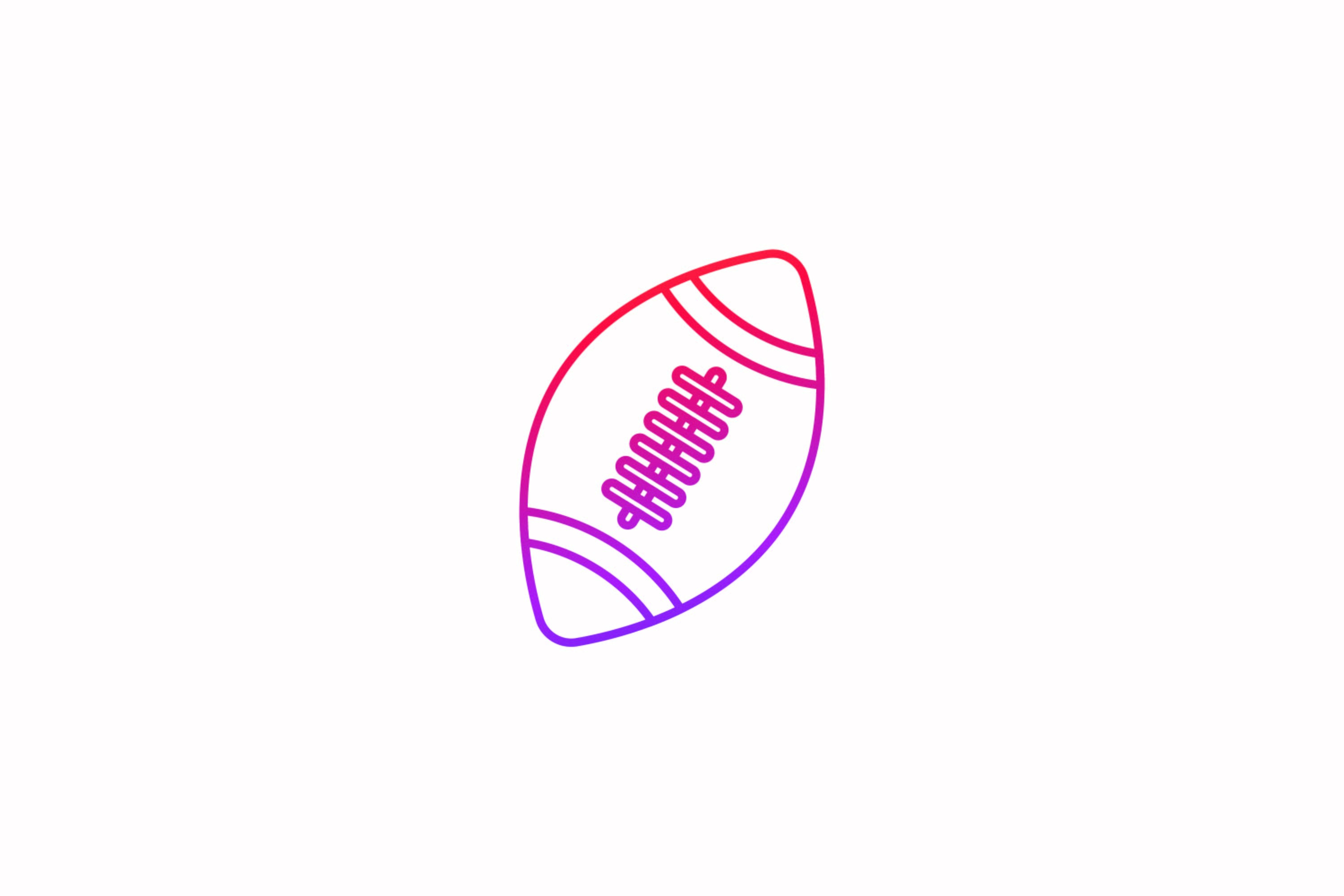 Ball Rugby Sport Icon Gradient Graphic by yellowhellow · Creative Fabrica