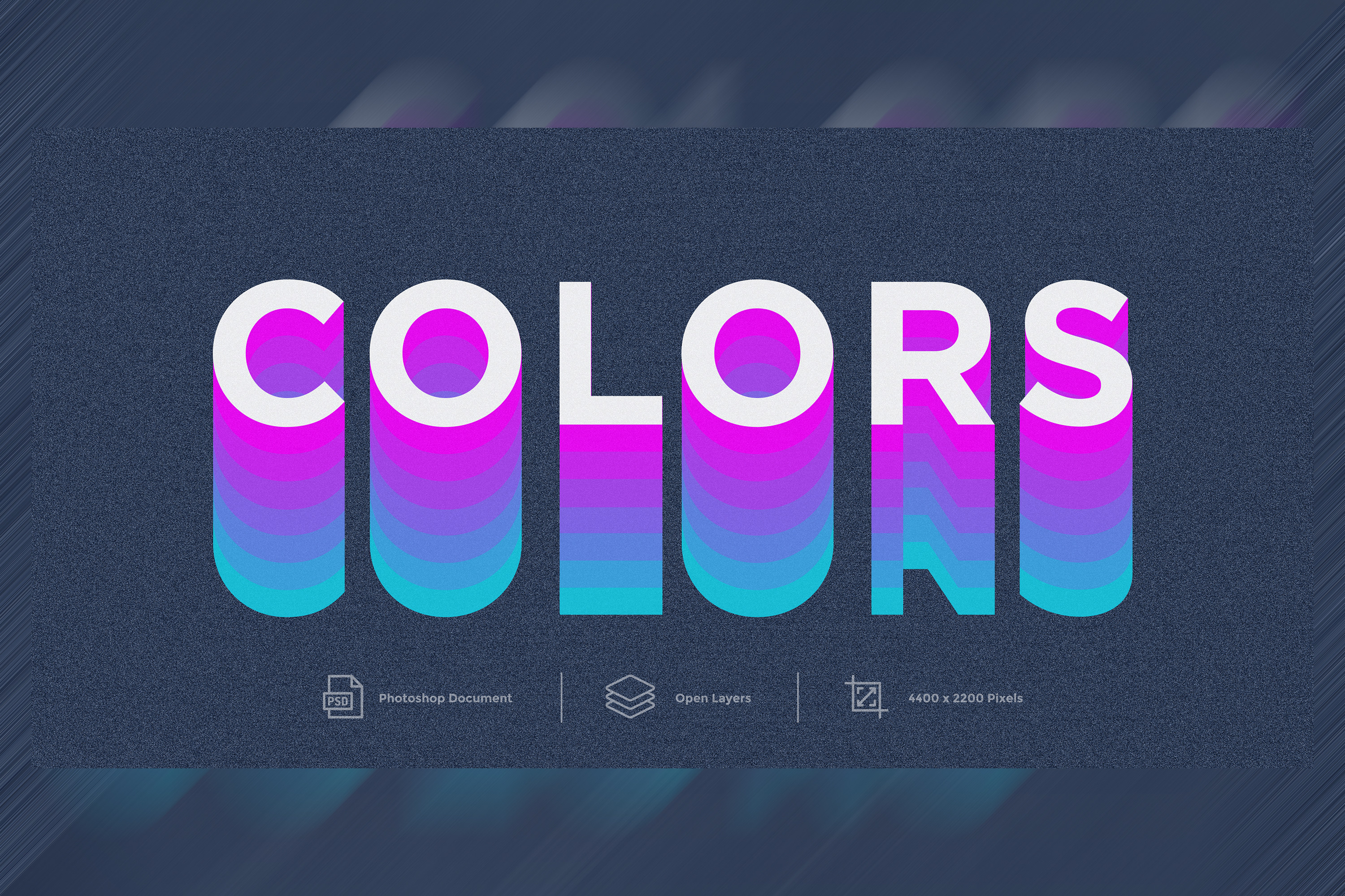 Colors Text Effect Design Photoshop Graphic by shahsoft · Creative Fabrica