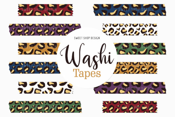 Digital Washi Tape LEOPARD PRINTS