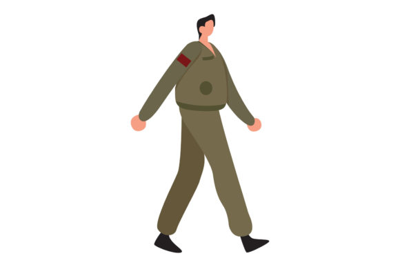 Military Army Officer Grafica Illustrazioni Stampabili Di zia studio