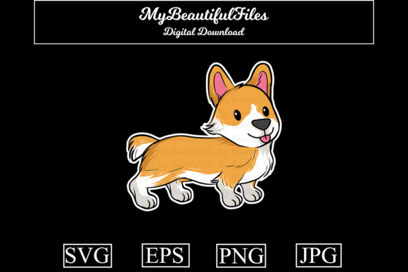 Corgi dog cartoon funny poses SVG for sublimation mugs tee designs and stickers