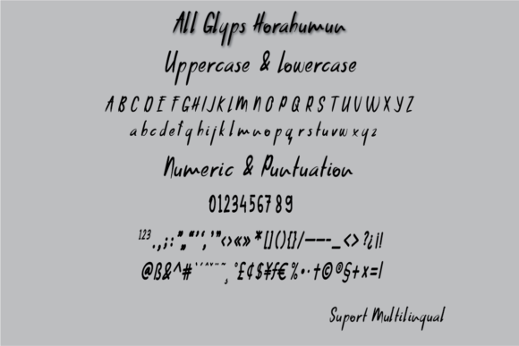 Horahumun Font PNG with transparent background - Preview 2