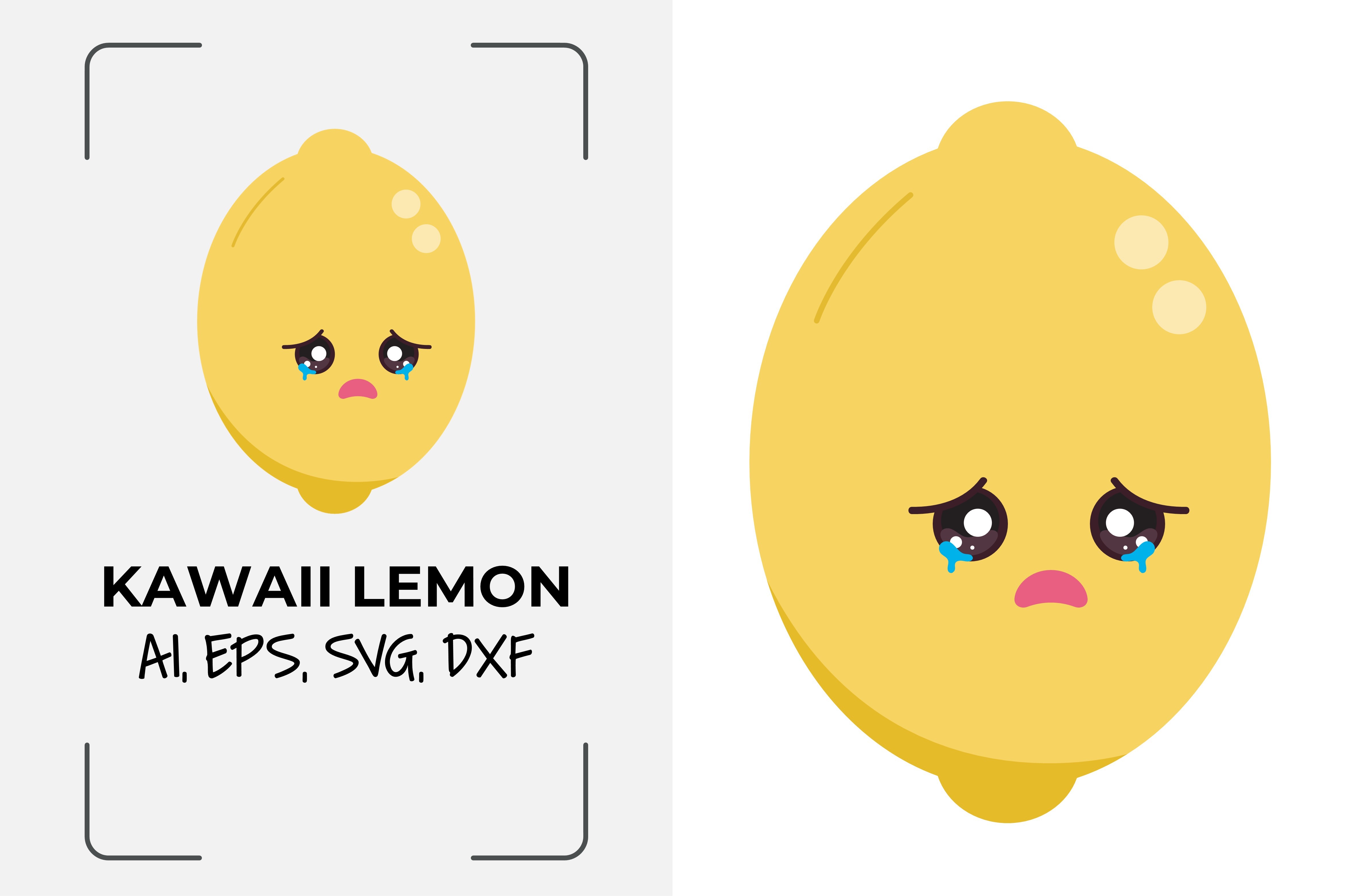 Kawaii Cute Fruit - Lemon Graphic by listulabs · Creative Fabrica