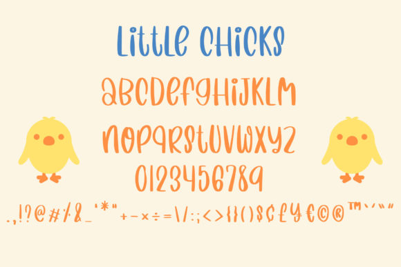Little Chicks Font PNG with transparent background - Preview 3