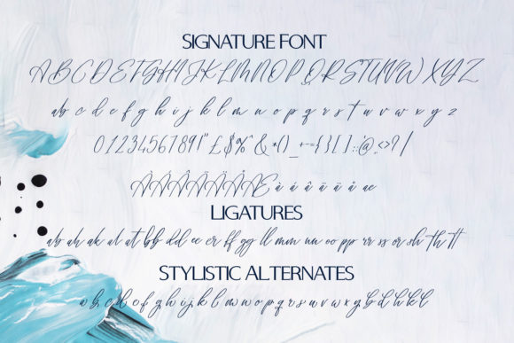 Signature Archive Font PNG with transparent background - Preview 1