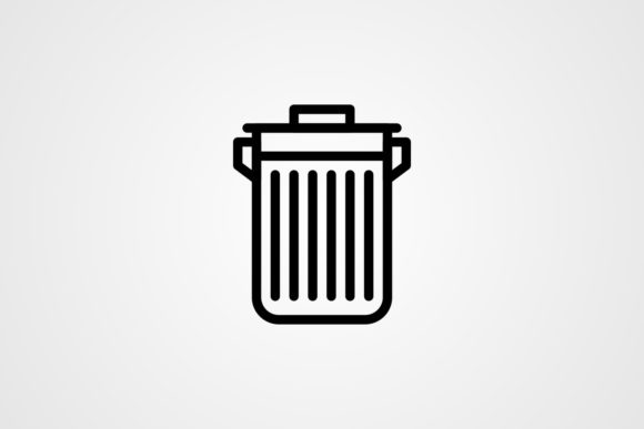 Vector Trash Line Icon Design