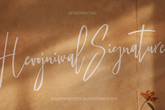 Hevojniwal Signature Font PNG with transparent background - Preview 1