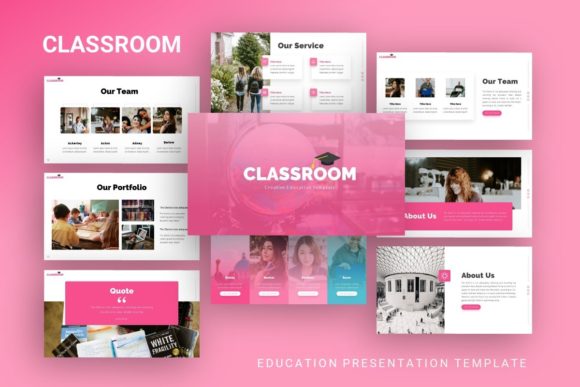 Preview of Presentation Template - Classroom education presentation template