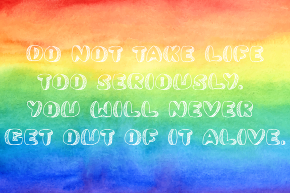 Rainbow Storm Font PNG with transparent background - Preview 1