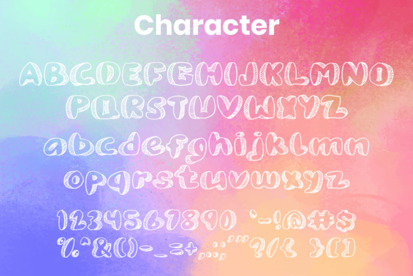 Rainbow Storm Font PNG with transparent background - Preview 4
