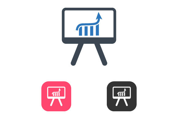 Presenting Statistics Report Icon Graphic by Junjun123 · Creative Fabrica