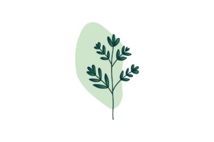 Spring leaves on a pastel background