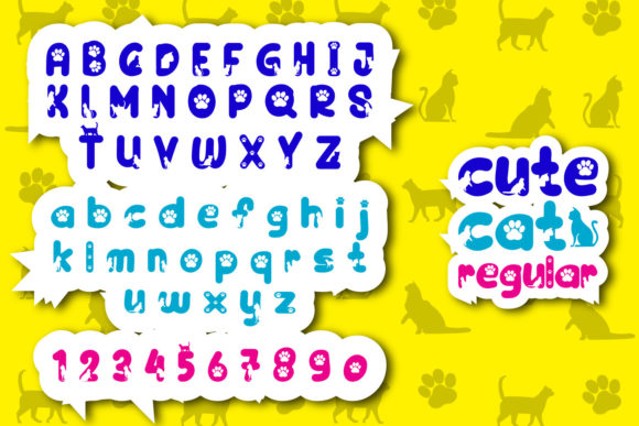 Cute Cat Font - Preview 1