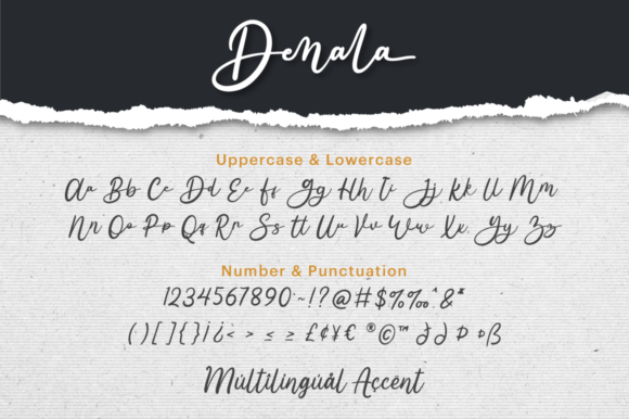 Denala Font PNG with transparent background - Preview 5