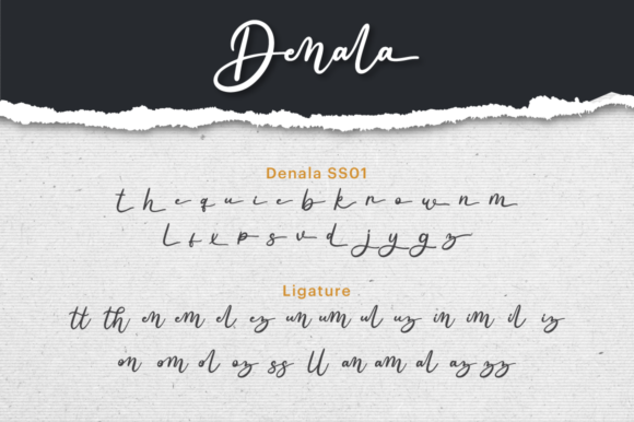 Denala Font PNG with transparent background - Preview 6