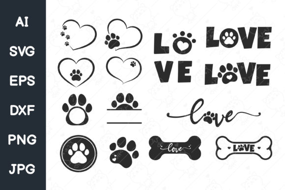 dog love SVG set for Cricut crafters making dog mom gifts