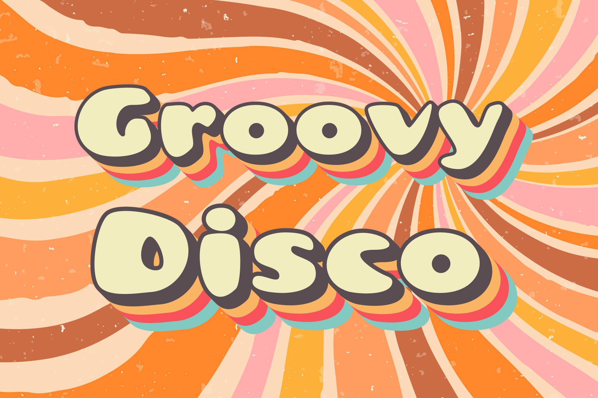 Groovy Disco preview, display font with retro party vibes