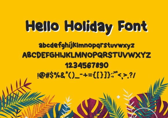 Hello Holiday Font PNG with transparent background - Preview 2