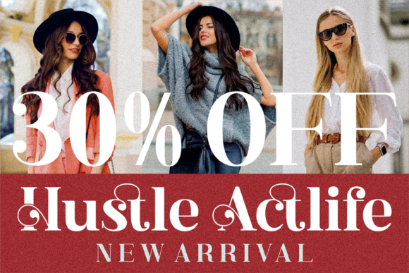 Hustle Actlife Font PNG with transparent background - Preview 2