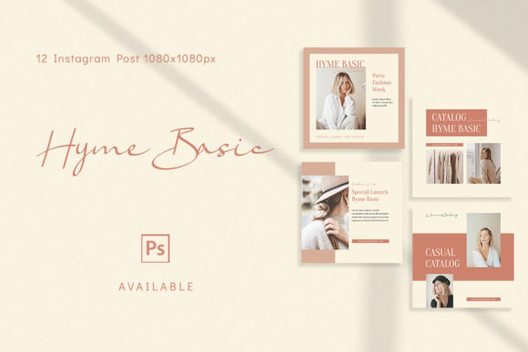 Hyme Basic Fashion Instagram Template Graphics