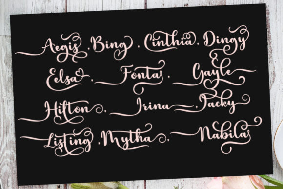 Larisa Font PNG with transparent background - Preview 3