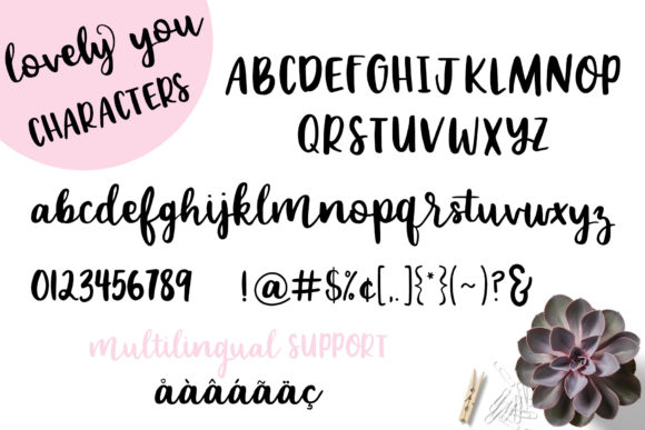 Lovely You Font PNG with transparent background - Preview 2