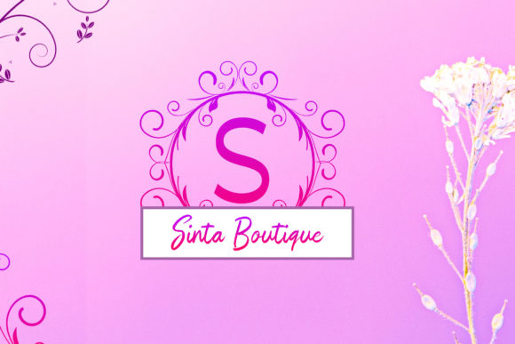 Monogram Sunflower Font PNG with transparent background - Preview 1