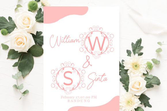 Monogram Sunflower Font PNG with transparent background - Preview 3