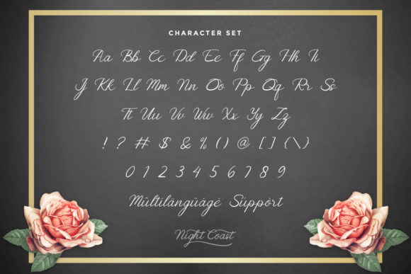 Night Coast Font PNG with transparent background - Preview 3