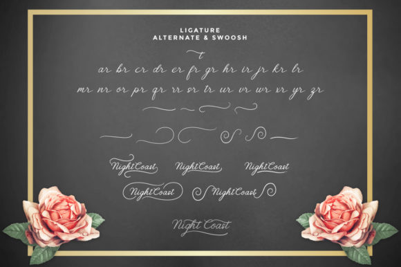 Night Coast Font PNG with transparent background - Preview 5