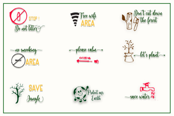 Plant Mangomelon Font PNG with transparent background - Preview 3
