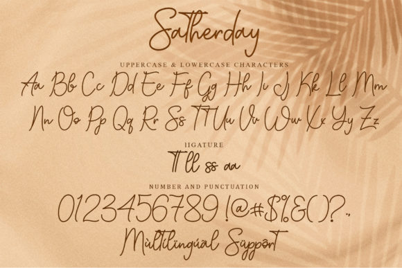 Satherday Font PNG with transparent background - Preview 5