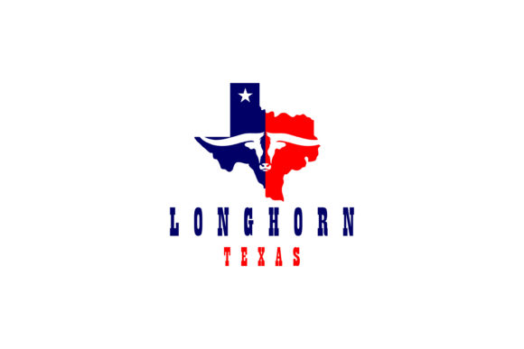 Texas Longhorn with Map Country Western Graphic Logos By quatrovio