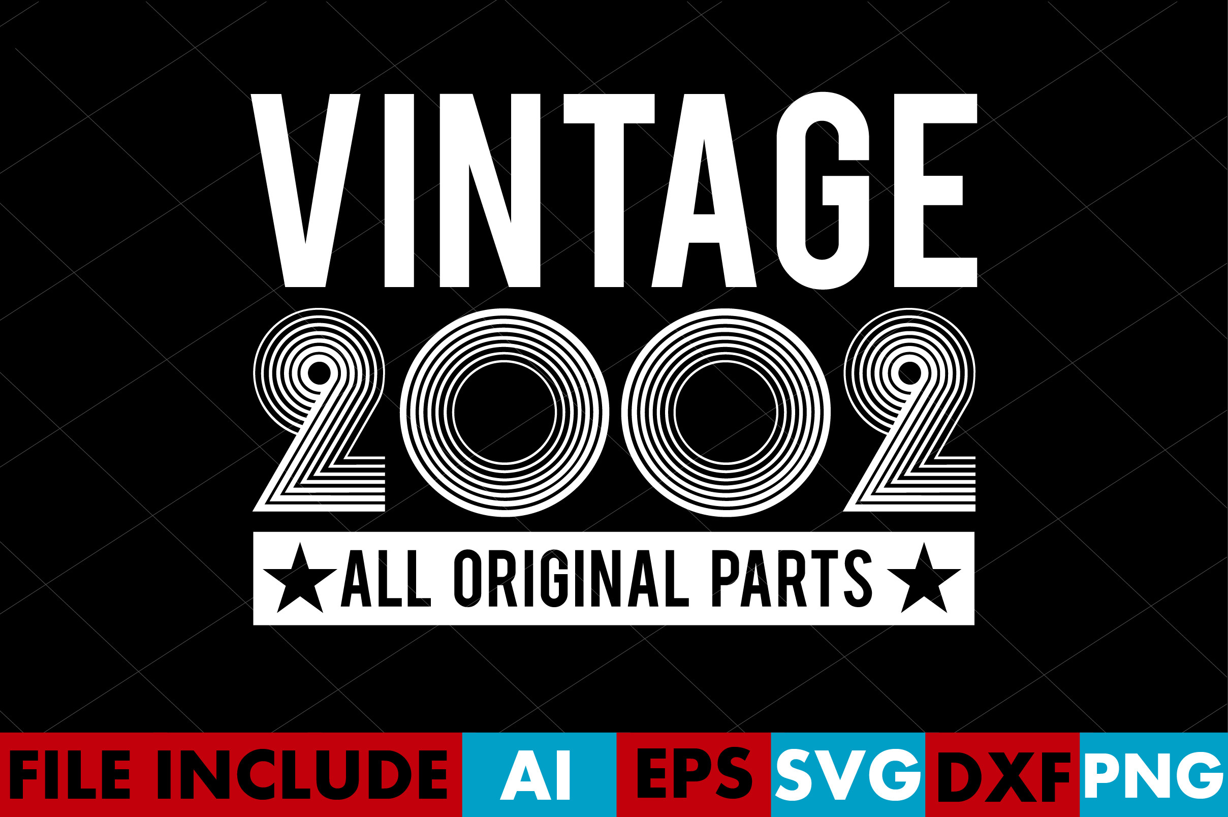 Vintage 2002 All Original Parts Graphic by BlackDogsMedia · Creative ...