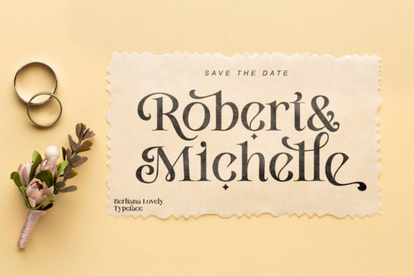 Berliana Lovely Font PNG with transparent background - Preview 4