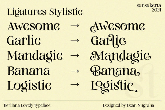 Berliana Lovely Font PNG with transparent background - Preview 5