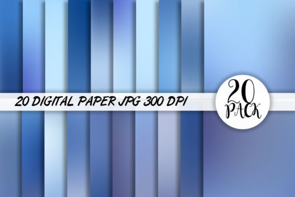 Blue Gradient Digital Paper Background
