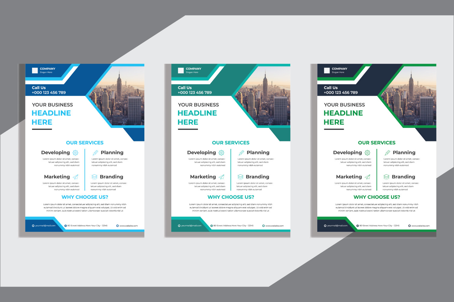 Business Flyer Poster Vector Template Graphic by Amkudas · Creative Fabrica