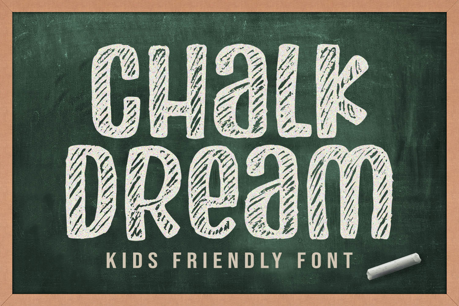 Chalk Dream preview, soft chalk display style