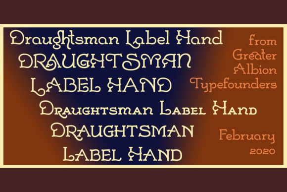 Draughtsman Label Hand Font - Preview 1