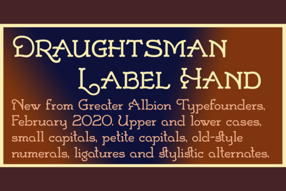 Draughtsman Label Hand Font - Preview 2
