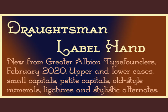 Draughtsman Label Hand Font - Preview 3