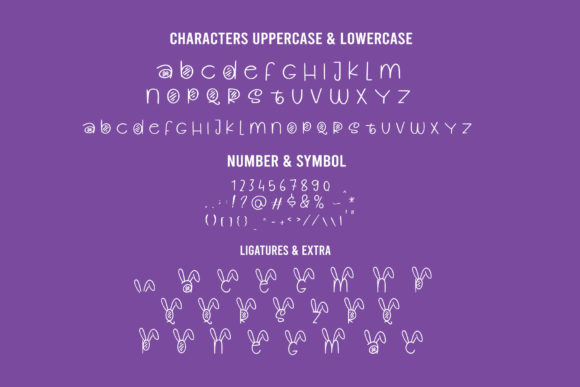 Oh Bunny Font PNG with transparent background - Preview 1