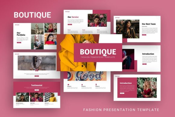 Preview of Presentation Template - Boutique fashion presentation template