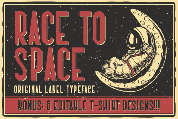 Race to Space Font PNG with transparent background - Preview 3