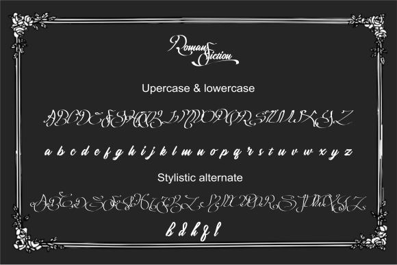 Roman Fiction Font PNG with transparent background - Preview 4