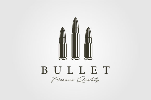 Vintage Bullets Icon Logo Vector